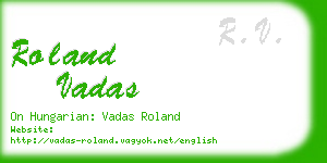 roland vadas business card